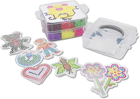 Amazon Piacere アイロンビーズ 初心者セット ビーズ12色 プレート6枚 収納ケース付き 手作り コースター 立体作品 ビーズ ストーン 通販