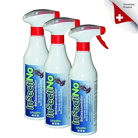 INSECTINO Bettwanzenkiller 3 x 500 ml - Mittel gegen Bettwanzen