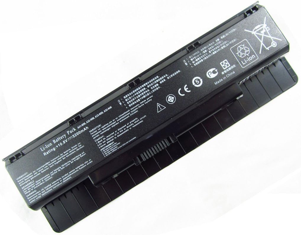 Zgszmall replacement 6 Cell Battery for Asus A32-N56 N56 N56V N56J N56VZ N56D N56DP N56J Series, also fits P/N A31-N56 A32-N56 A33-N56 10.8V 5200mAh