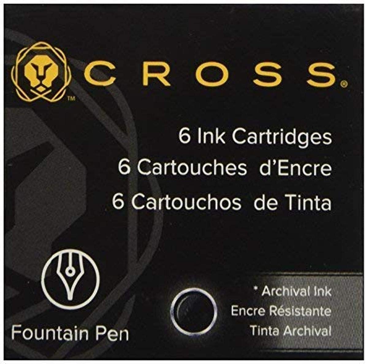 Cross Refill Ink Cartridge - Black (Pack of 6)