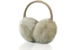 SEYUFN Faux Fur Fuzzy Ear Muffs Women Soft Plush Fluffy Earmuffs Ski Headband Ear Warmer Adjustable Ear Muffs for Girls
