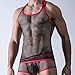 Men's Mesh Perspective Underwear, Mosunx(TM) Sleeveless Tank Top Casual Gym Muscle Vest/Boxers Soft Briefs (XL, Vest)