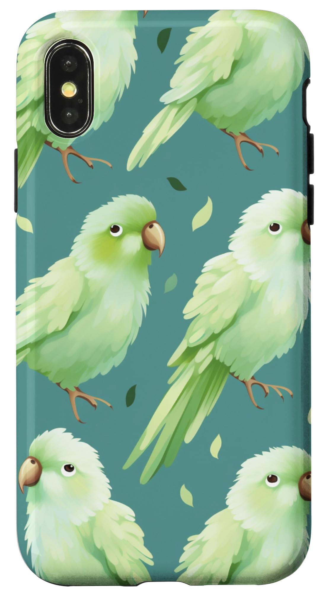 iPhone X/XS Green Parrotlet Pattern, Funny Bird Cute Parrotlet Case