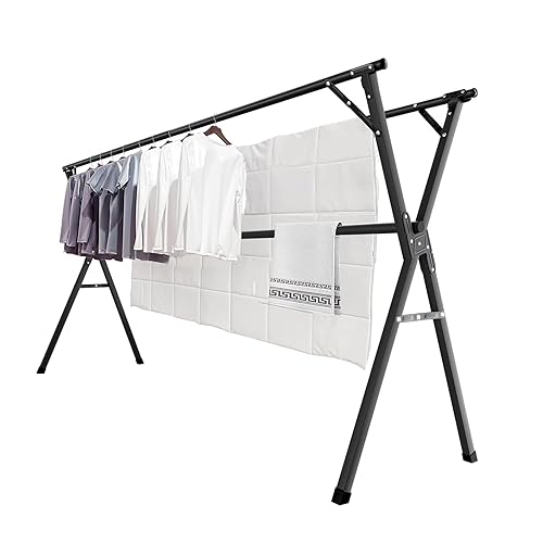 JAUREE 95 Inches Clothes Drying Rack, Drying Rack Clothing Folding