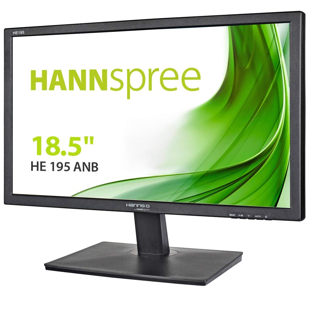 Hannspree HE195ANB 18.5-Inch Widescreen LED Monitor (1366 x 768, WXGA, VGA, 5 ms, 100 x 100 VESA) Black