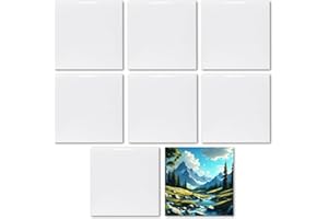 MR.R 8 Pack Sublimation Blanks 4x4 White Glossy Ceramic Tiles Crafts for Heat Press Transfer Printing Customized Photo Frame Novelty for Wedding, Birthday Gift, Decoration (10x10cm)