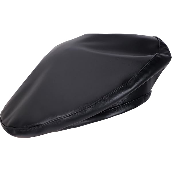 Gllutt PU Leather Artist Beret Hat for Women Inner Sweatband  display picture 2