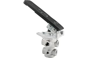 E-3 Single Circuit Foot Brake Control Valve with Treadle Assembly, Compatible with 277863, 034038, KN22100 Bendix Haldex, Tru