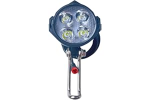 Ebike LED Headlight 2 Pin Male Waterproof Connector 2W 300 Lux High-Brightness Night Riding Front Light for 48V 36V Folding B