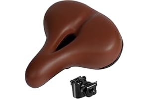Bigsized Comfort Bike Seat - Most Comfortable Replacement Bicycle Saddle - Universal Fit for Exercise Bike and Outdoor Bikes 