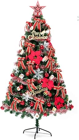 Amazon クリスマスツリー クリスマス飾り 豪華セット キラキラ 雰囲気満々 組立簡単 Ledイルミネーション Christmas Tree 赤 180cm おもちゃ おもちゃ