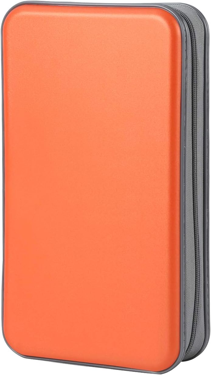 alavisxf xx 96 Capacity CD DVD Case Portable Zipper Holder Orange