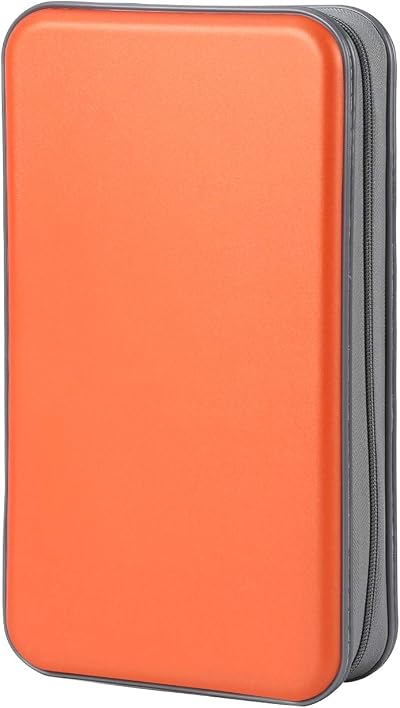 alavisxf xx 96 Capacity CD DVD Case Portable Zipper Holder Orange