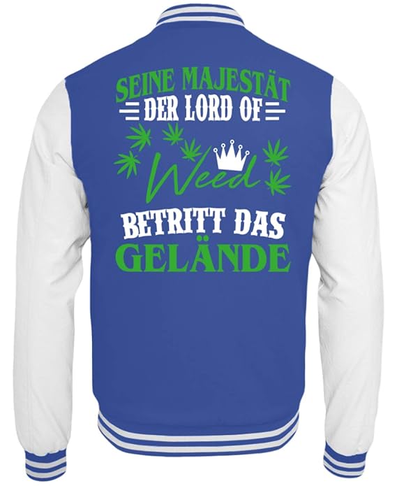 Hanf Shirt Joint/Kiffer/Gras/Cannabis/Marihuana/Weed/Pulli/Pullover/Hoody/T-Shirt/Bong/Rauchen Amsterdam - College Sweatjacke