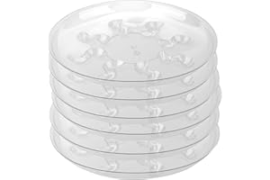 ZZPYXIA 6 Pack 12 Inch Heavy Duty Clear Plastic Plant Saucer Sturdy Pot Tray Plant Drip Trays for pots,Plant Water Catcher Tray,Flower Pot Saucer Water Drainage Tray Floor Protector (12 Inch)