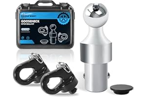 MAUREEN 60692 38K Gooseneck Hitch Kit Puck System, 2-5/16 Gooseneck Ball Compatible with 2016-2025 Silverado 2500/3500 HD, 2013-2025 Fo-rd F250/F350/F450,GMC Sierra 2500/3500 HD Nissan Titan XD