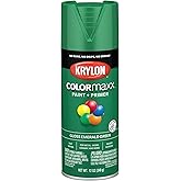 Krylon K05517007 COLORmaxx Spray Paint and Primer for Indoor/Outdoor Use, Gloss Emerald Green 12 Ounce (Pack of 1)