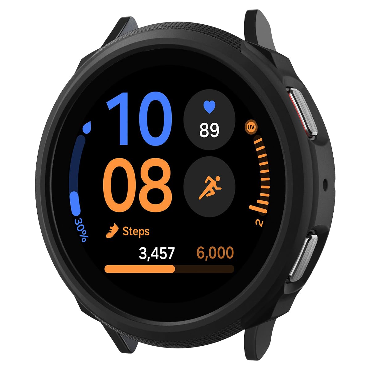 Spigen Liquid Air diseñado para Samsung Galaxy Watch FE (2024), 5 40 mm (2022), 4 40 mm (2021) Estuche - Negro mate