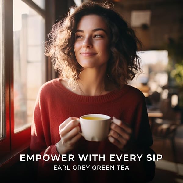 GYA TEA CO EARL GREY GREEN TEA LOOSE LEAF – 5.29 OZ (70 CUPS) – 100% PURE NATURAL – BREW HOT OR ICED