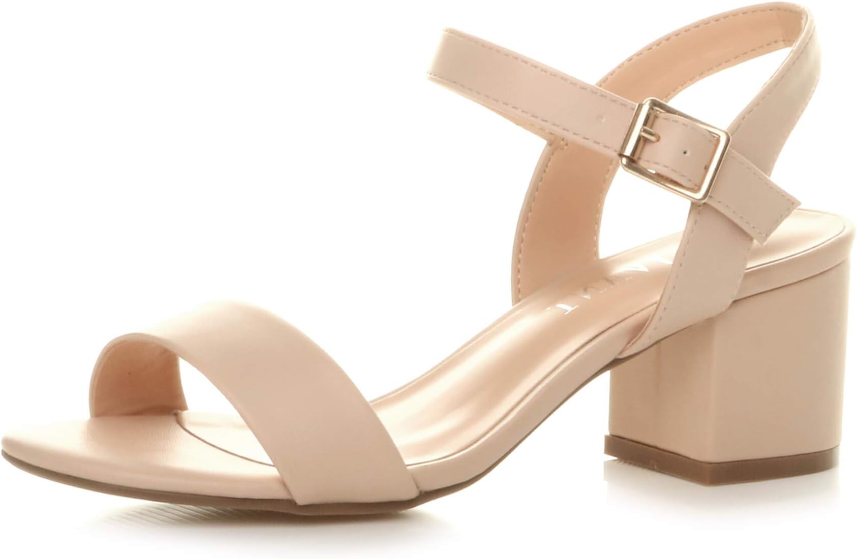 Womens Ladies Low mid Block Heel Ankle Strap Party Casual Strappy Sandals Size
