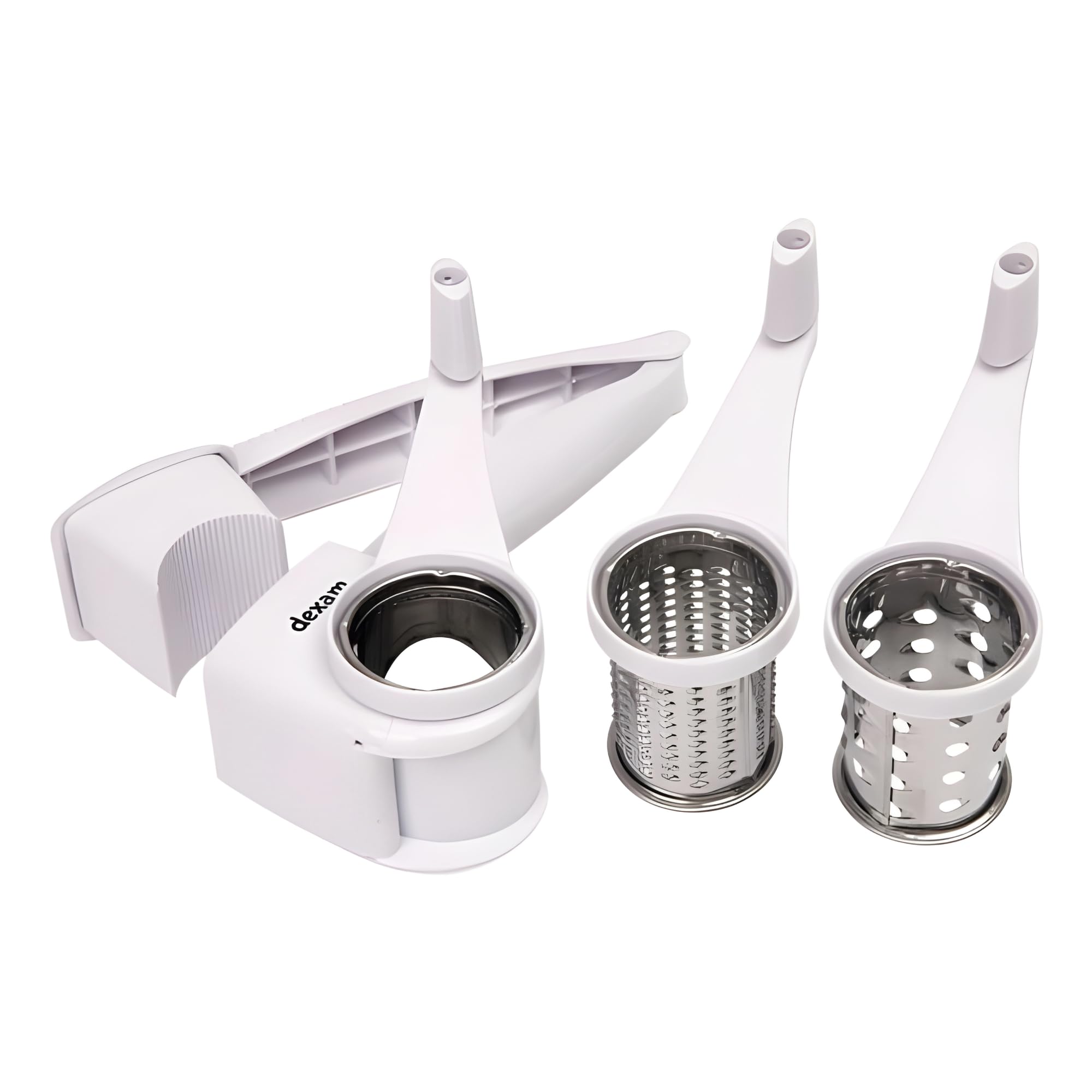 Dexam Cheese Grater Rotary – Stainless Steel Rotary Grater with Handle, Multi-Purpose, Easy to Clean, Dishwasher Safe