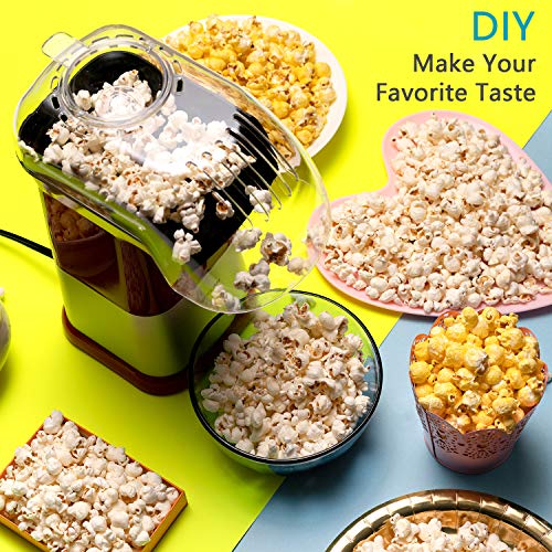 Hot Air Popcorn Poppers for Home, 1200W Popcorn Maker Machine for