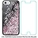 Caka Glitter Case for iPhone 7 8, iPhone 6 6S Glitter Case for Girls Women Sparkle Bling Flowing Floating Luxury Liquid Soft TPU Black Glitter Case for iPhone 6 6S 7 8 (4.7 inch) (Rose Gold)