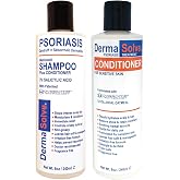 DermaSolve Scalp Psoriasis &amp; Dandruff free Medicated Shampoo with Conditioner, Ultimate Seborrheic Dermatitis Treatment for Itchy, Flakey Scalp, Soothing &amp; Moisturizing Relief