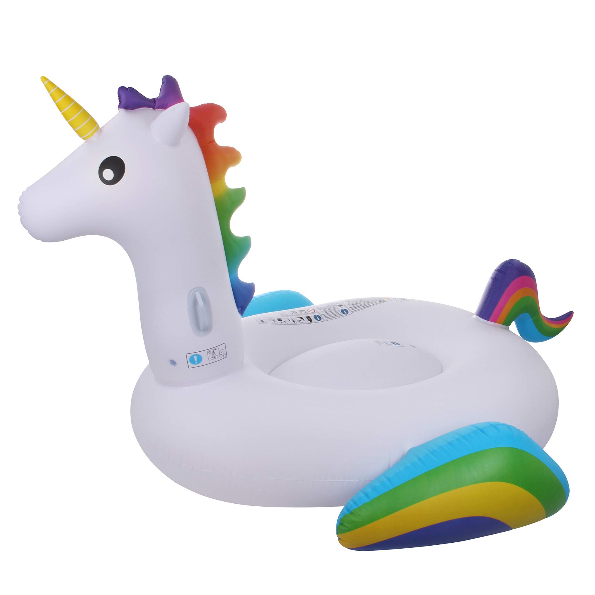 AVENLI Jumbo Float, Giant Inflatable Unicorn Youth Unisex, White, 218 x 160 x 120 cm