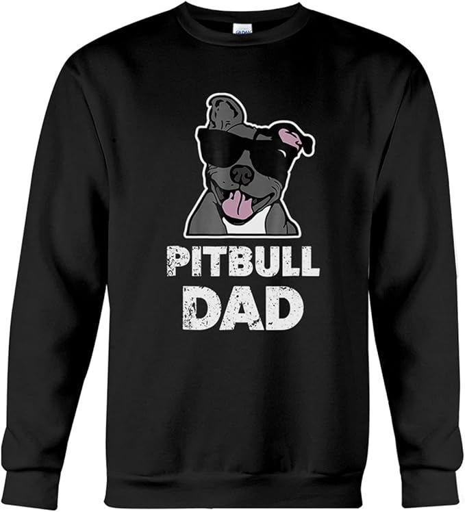 Felicita Mens Pitbull Dad Mens Shirt Blue Nose Pit Bull