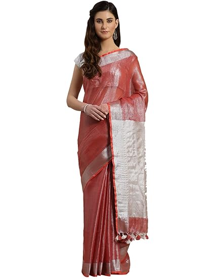 Linen Handwoven Saree and Blouse ALBGSA0008
