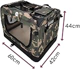 HugglePets Green Camo Fabric Dog Crate Carrier Medium 60cm Foldable view 5