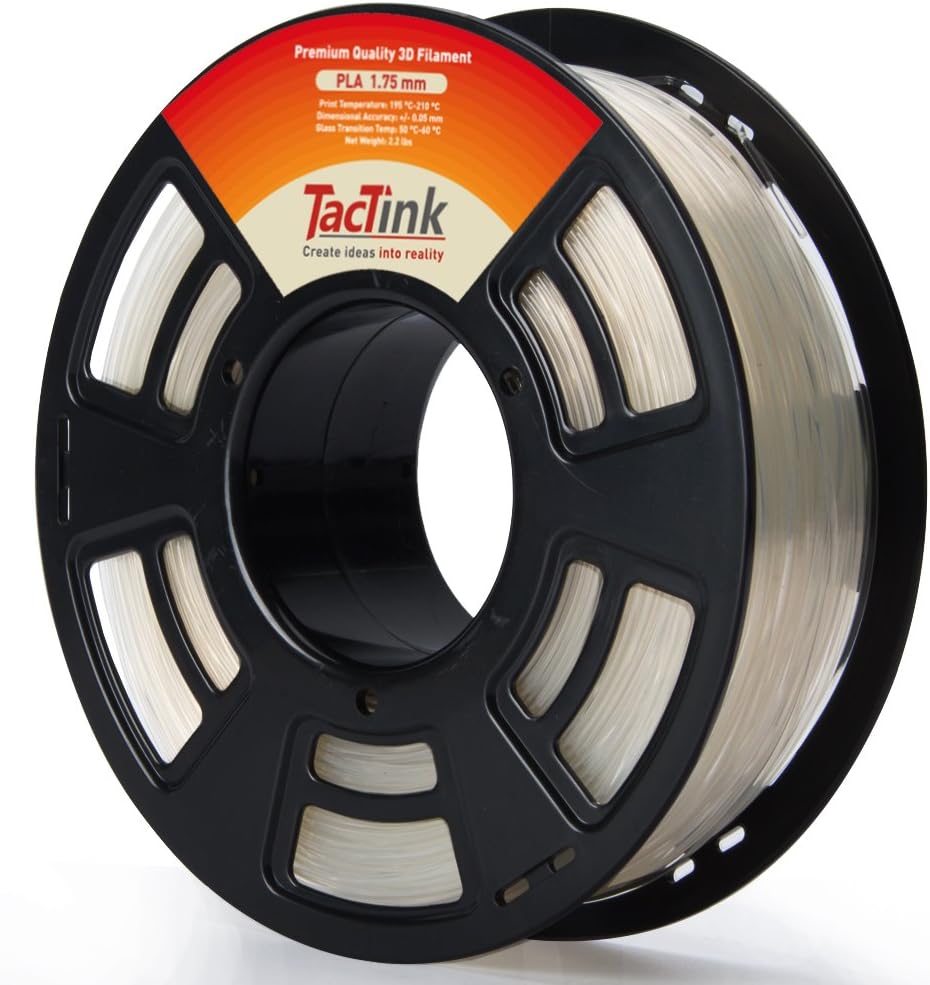 Clear 3D Printer Plastic Filament PLA 1KG 1.75, Dimensional Accuracy of +/- 0.05mm