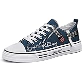 FOAVT Mens Lowtop Canvas Shoes Lightweight and Breathable Comfortable, Fashionable Casual and Outdoor Sports Shoes Suitable for Daily Leisure