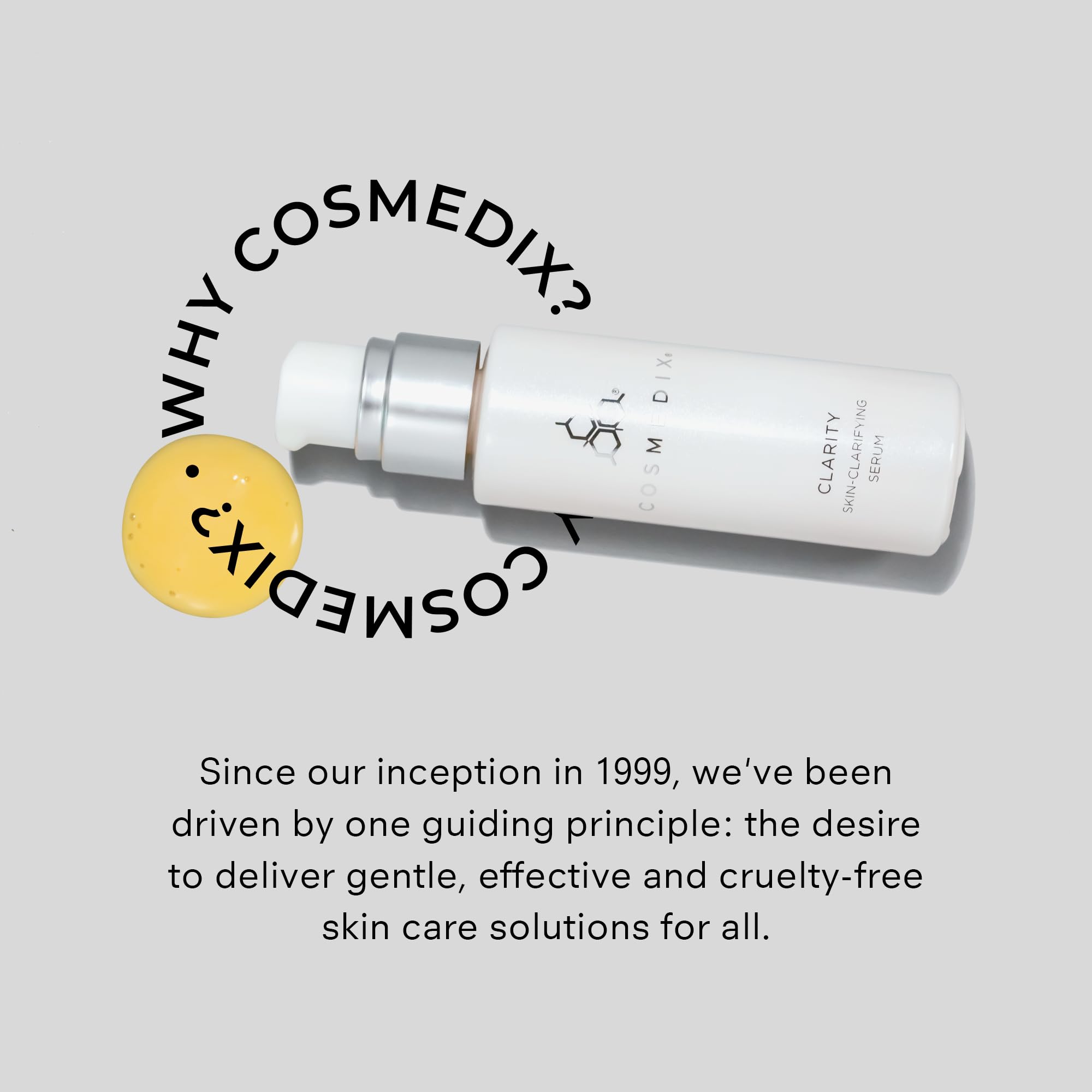 COSMEDIX Clarity Skin-Clarifying Serum - Moisturizing Facial Serum for Smoother, Clearer-Looking Skin & Natural Glow - Moisture-Rich Skin Care for Fine Lines & Uneven Skin Tone