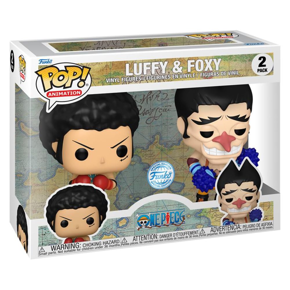 Funko 82451 Pop! Animation: One Piece - Luffy & Foxy (Special Edition) 2-Pack