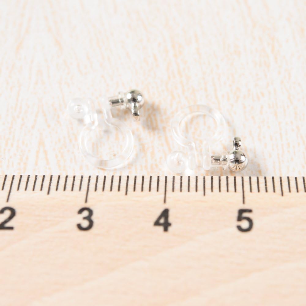 Amazon ノンホールピアス 樹脂 カン付き シルバー 10個 ピアスみたいなイヤリングパーツ ハンドメイド 材料 アクセサリーパーツ アクセサリーパーツ 通販