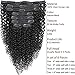 Sibaile Kinky Curly Clip in Hair Extensions for Women, 3C 4A Type, Real Thick, Double Weft, 8A Remy Human Hair Clip in Curly Hair, Natural Black Color, 120 Gram, 8Pcs with 18 Clips, 16Inch