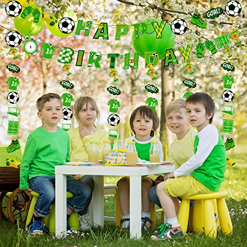 Soccer Birthday Banner – Happy Bday Bunting Sign With Soccer Balls, Party Decoration - View #7