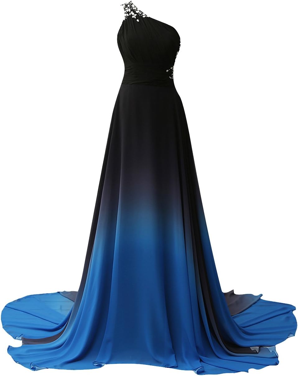 JAEDEN Gradient Prom Dress Formal Evening Gowns Chiffon Long Prom Party Dresses