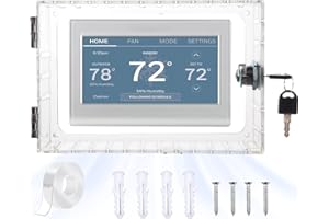 ECHDR Thermostat Lock Box Thermostat Cover Large Thermostat Lock Box with Key Universal Thermostat Cover with Lock AC Lock Box Cover Fits Thermostats 4.72" H x 6.3" W or Smaller