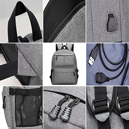 image for Laptop Backpack, Lmeison 15.6 Inch College Backpack with USB Charging 