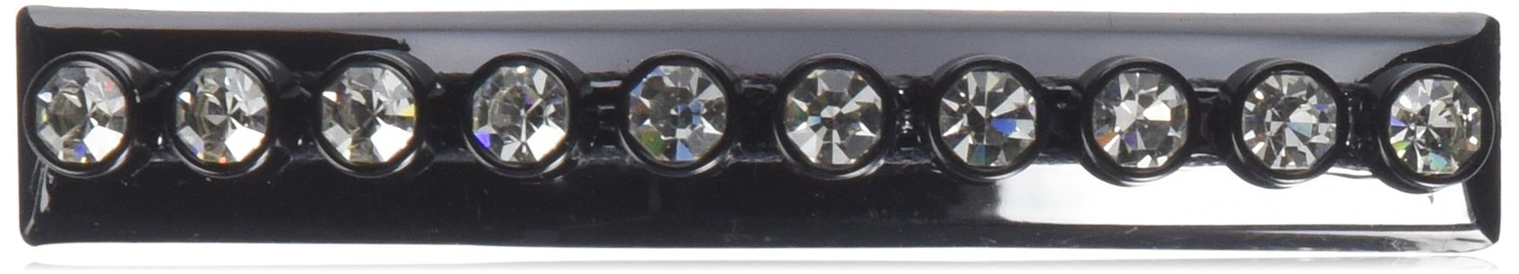 Caravan 0.5 oz Domed Automatic Barrette with Swarovski LG Rhine Stone