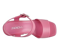Soda LAUNCH ~ Women Open Toe Ankle Strap Platform