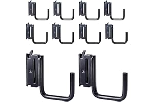 MorScan 10 Pack 2" E Track J Hooks Heavy Duty Black Steel E-Track Tie Down Accessories for Box Truck, Enclosed Trailer, Garage, Vans, Warehouse, Workshop