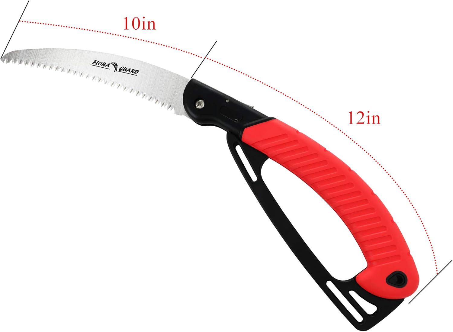 FLORA GUARD 10 Inch Folding Pruning Saw - Hand Garden Saw for Trees with Non-Slip Handles and Safey Lock, Sturdy and Lightweight - Image 4
