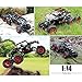 SZJJX 6WD RC Cars, Remote Control Off-Road Climbing Truck, 1/14 Scale High Speed Vehicle, 2.4Ghz Electric Radio Controlled Rock Crawler, All-Terrain RTR Buggy Black