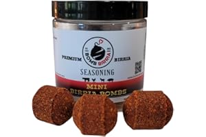 Authentic Mini Birria Bombs - 10 per pack by Bomb Birria - The Best Authentic Mexican Seasoning for Birria Plates, Tacos, Quesabirrias, Tortas, Nachos, Burritos and much more – Made with Real Spices, Herbs, and Chiles for Quick and Flavorful Meals Just add water, meat and Bomb- Made in USA No Additives or Preservatives