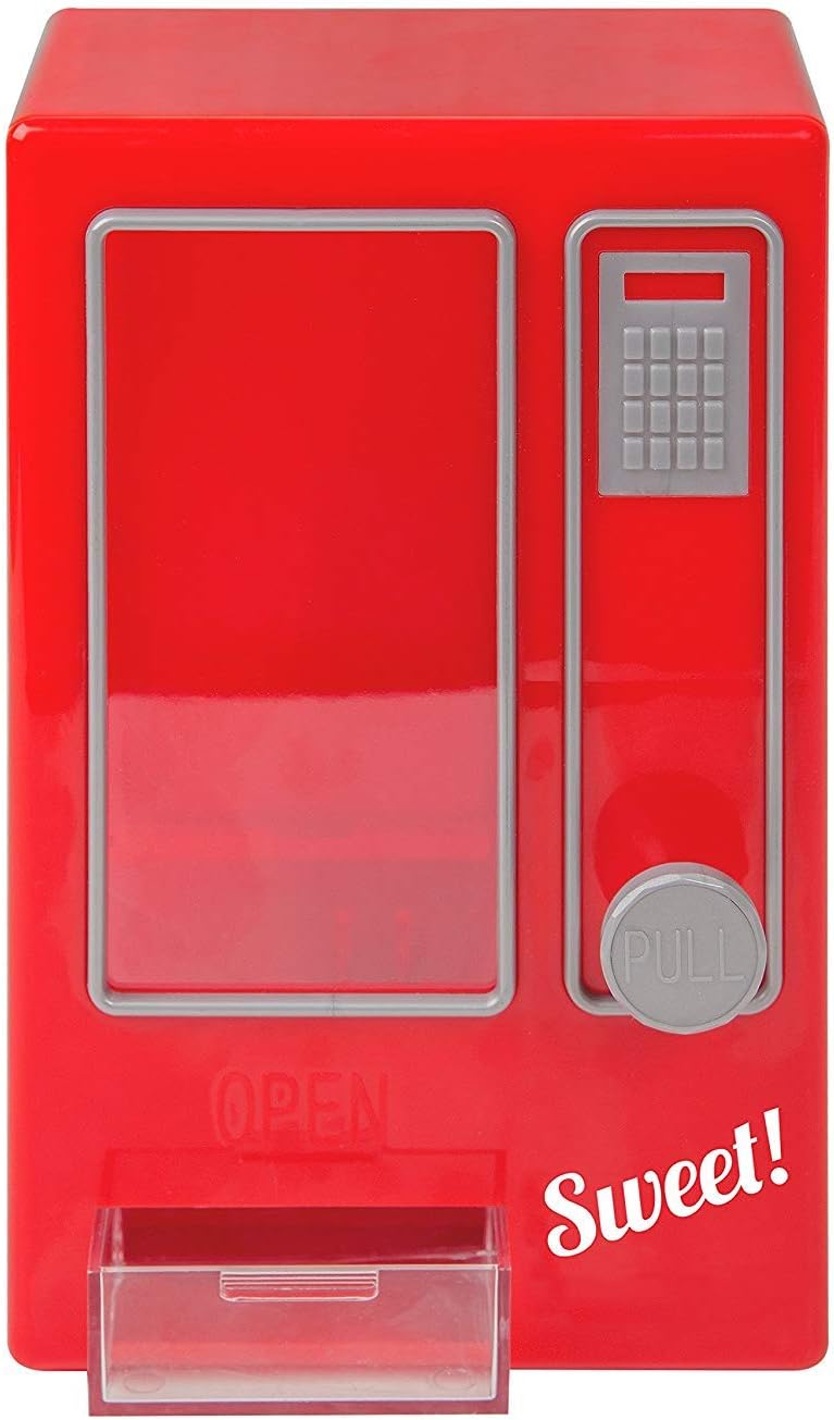 Invero Mini Sussigkeitenspender Fur Kinder Retro Stil Ideal Fur Kleine Sussigkeiten Und Nusse 16 X 14 X 30 Cm Rot Amazon De Kuche Haushalt