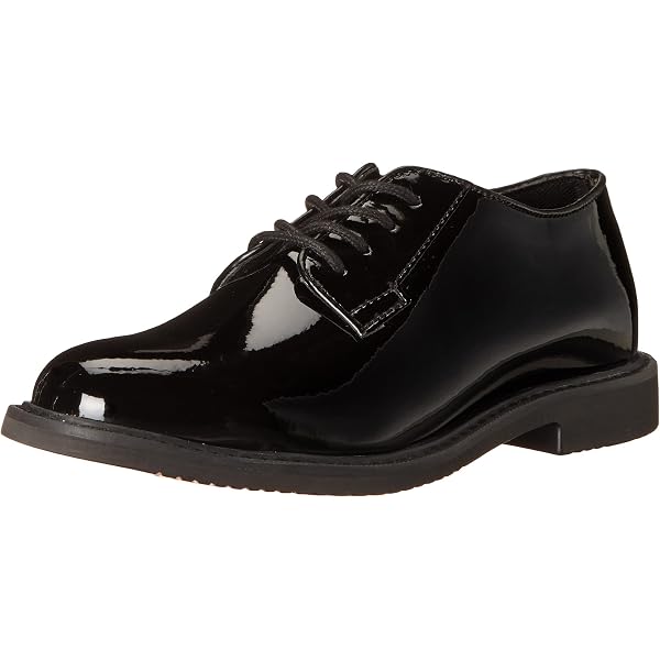 Amazon.com | ROCKY High-Gloss Dress Leather Oxford Shoe, Black, Size  3.5(ME)
